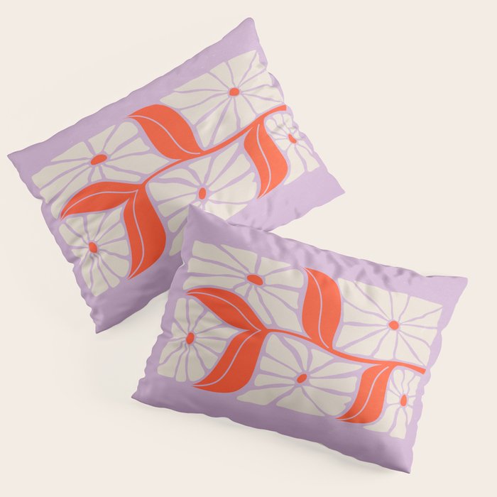 Plum & Flamingo: Les Fleurs | Flower Market Color Series 06 Pillow Sham Gallery Image 3