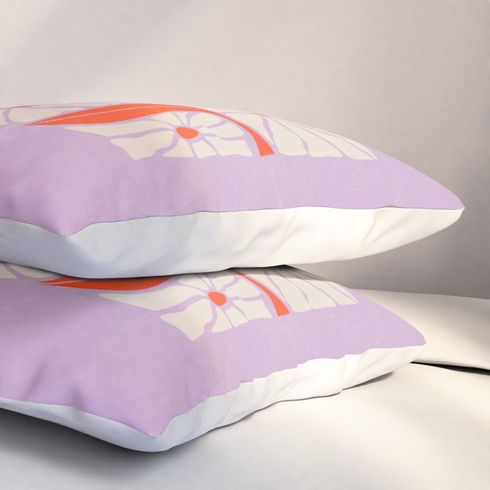 Plum & Flamingo: Les Fleurs | Flower Market Color Series 06 Pillow Sham Gallery Image 3