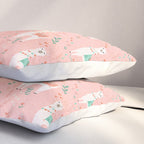 Lovely Llama on Pink Pillow Sham Gallery Image 3