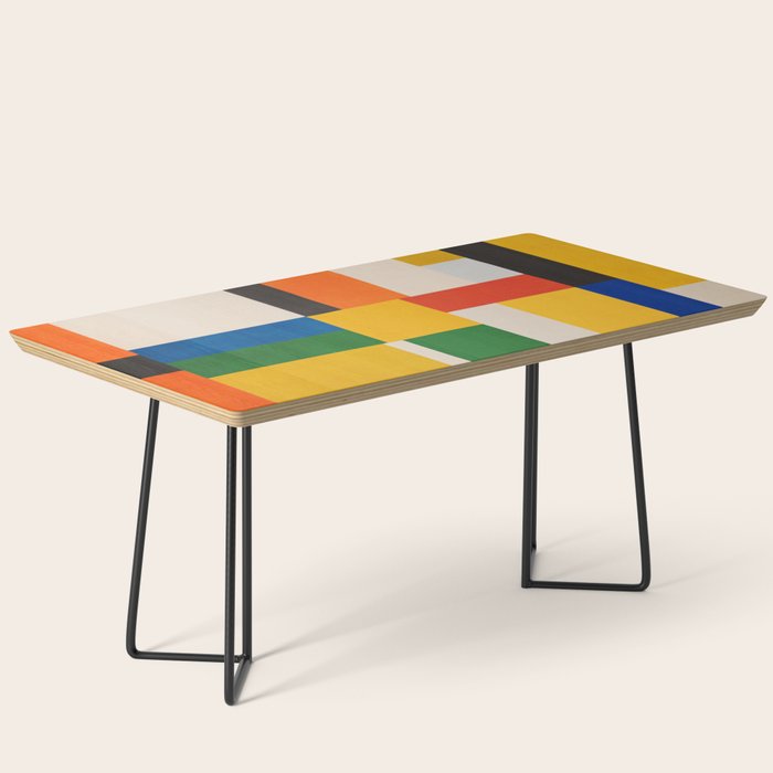 Mid-Century Modern Colorful Artwork Coffee Table Gallery Image 1