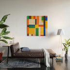 Mid-Century Modern Colorful Artwork Wood Wall Art Gallery Image 2