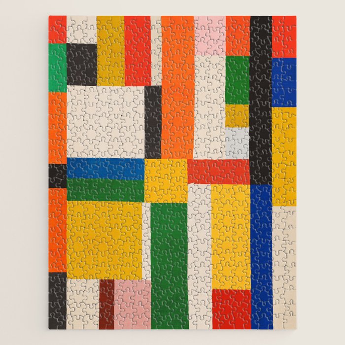Mid-Century Modern Colorful Artwork Jigsaw Puzzle Gallery Image 1