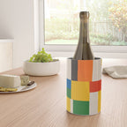 Mid-Century Modern Colorful Artwork Wine Chiller Gallery Image 4