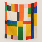 Mid-Century Modern Colorful Artwork Wall Tapestry Gallery Image 4