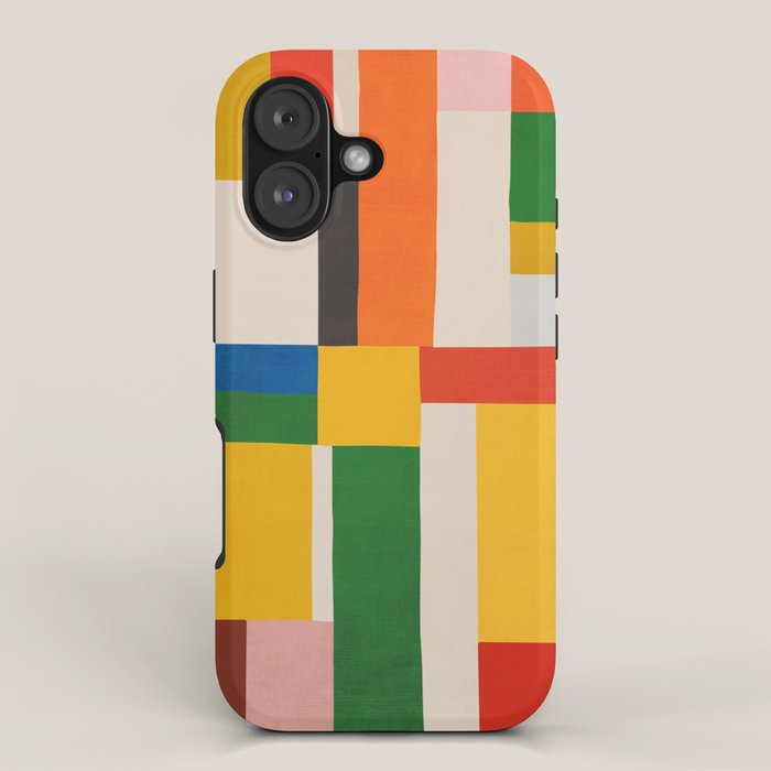 Mid-Century Modern Colorful Artwork iPhone Case Gallery Image 1