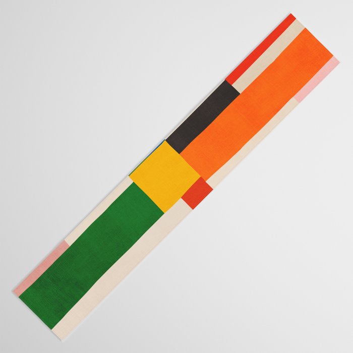 Mid-Century Modern Colorful Artwork Table Runner Gallery Image 3