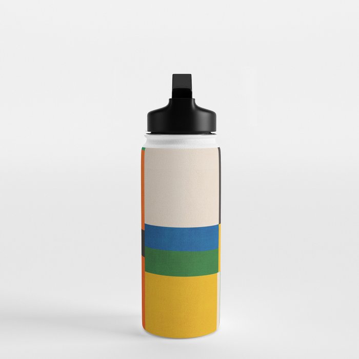 Mid-Century Modern Colorful Artwork Water Bottle Gallery Image 3