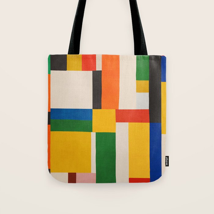 Mid-Century Modern Colorful Artwork Tote Bag Gallery Image 1