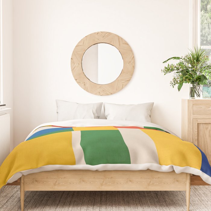 Mid-Century Modern Colorful Artwork Duvet Cover Gallery Image 3