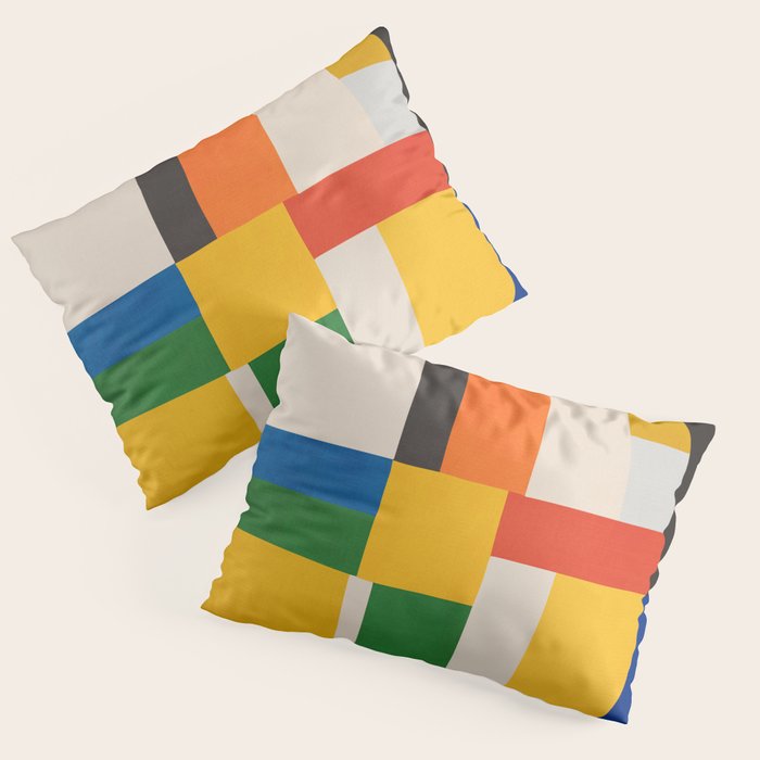 Mid-Century Modern Colorful Artwork Pillow Sham Gallery Image 3