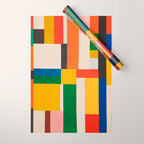 Mid-Century Modern Colorful Artwork Wrapping Paper Gallery Image 1