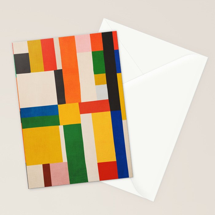 Mid-Century Modern Colorful Artwork Stationery Card Gallery Image 2