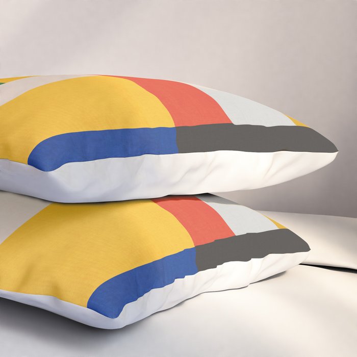 Mid-Century Modern Colorful Artwork Pillow Sham Gallery Image 3