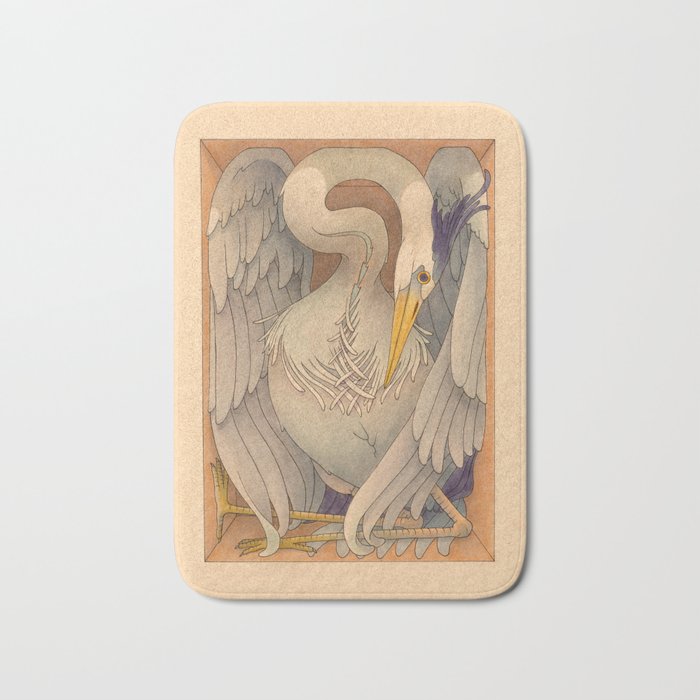 Great Blue Heron Bath Mat Gallery Image 1