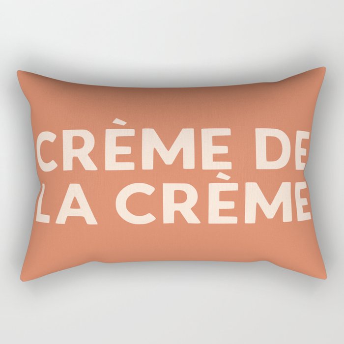 Creme de la Creme French Retro Hand Lettering Rectangular Pillow Gallery Image 2