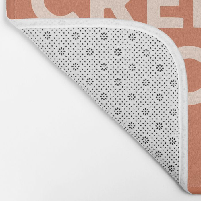 Creme de la Creme French Retro Hand Lettering Bath Mat Gallery Image 2