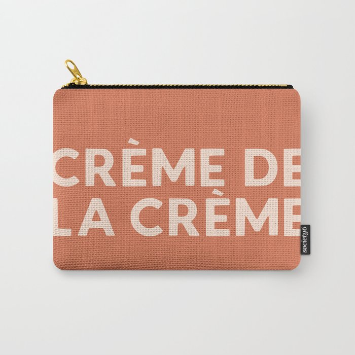 Creme de la Creme French Retro Hand Lettering Carry All Pouch Gallery Image 1