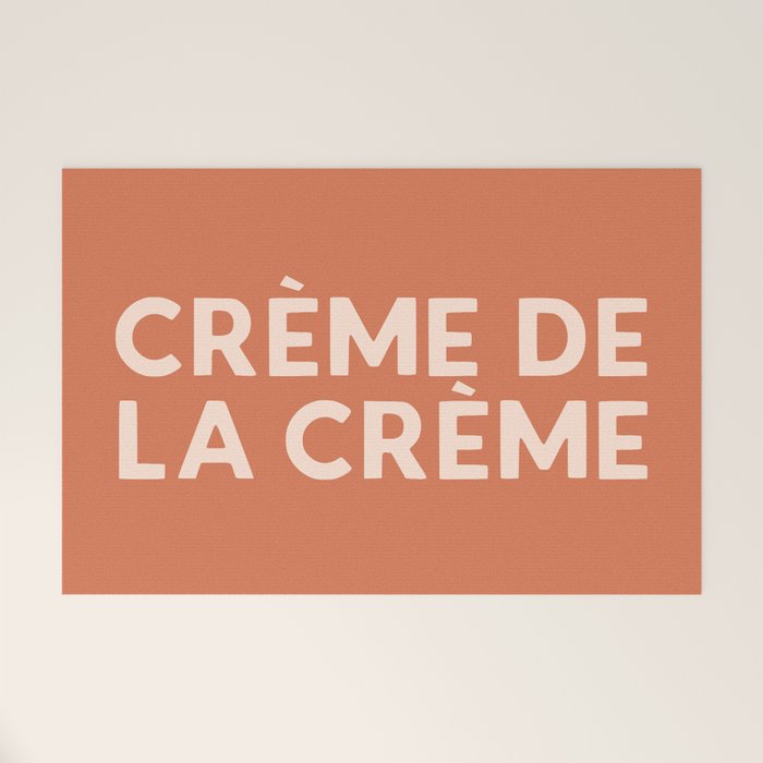 Creme de la Creme French Retro Hand Lettering Welcome Mat Gallery Image 1