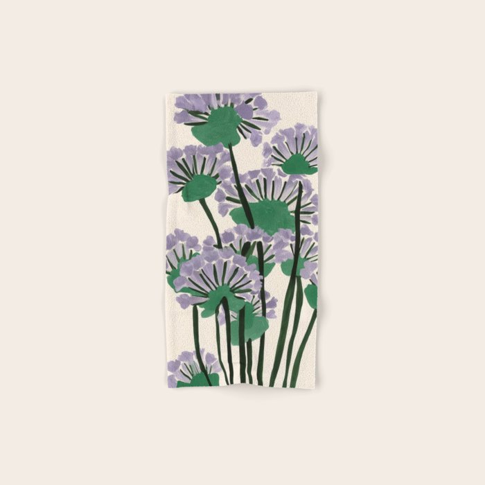 Modern Lavender Garden Bath Towel Gallery Image 1