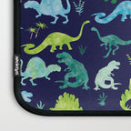 Watercolor Dinosaur Blue Green Dino Pattern Laptop Sleeve Gallery Image 3
