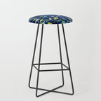 Watercolor Dinosaur Blue Green Dino Pattern Stool Gallery Image 1