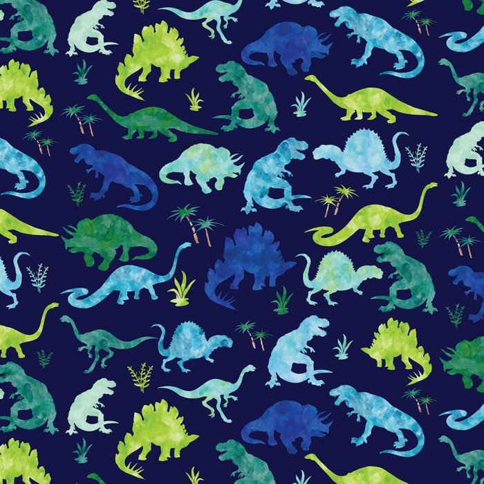 Watercolor Dinosaur Blue Green Dino Pattern Coffee Mug Gallery Image 2