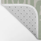 Sage Green Mid Century Modern Loop Abstract Neutral Pattern Bath Mat Gallery Image 2