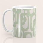 Sage Green Mid Century Modern Loop Abstract Neutral Pattern Coffee Mug Gallery Image 3