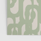 Sage Green Mid Century Modern Loop Abstract Neutral Pattern Poster Gallery Image 3