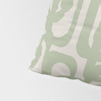 Sage Green Mid Century Modern Loop Abstract Neutral Pattern Pillow Sham Gallery Image 4