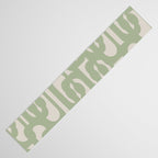 Sage Green Mid Century Modern Loop Abstract Neutral Pattern Table Runner Gallery Image 3