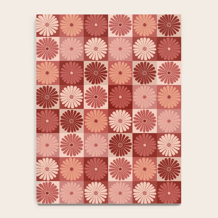 Retro Flowers Check Pattern XI Notebook Gallery Image 4