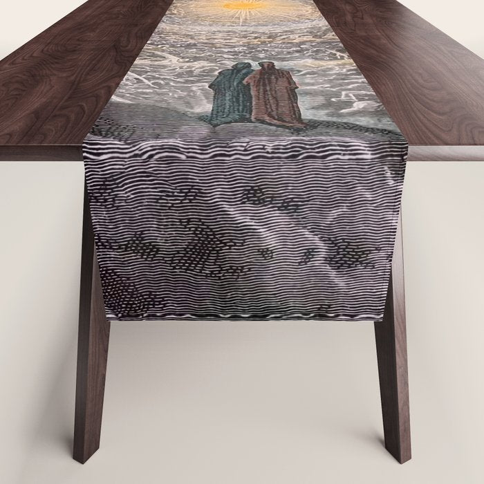 Gustave Dore - The saintly throng form a rose in the empyrean Table Runner Gallery Image 1