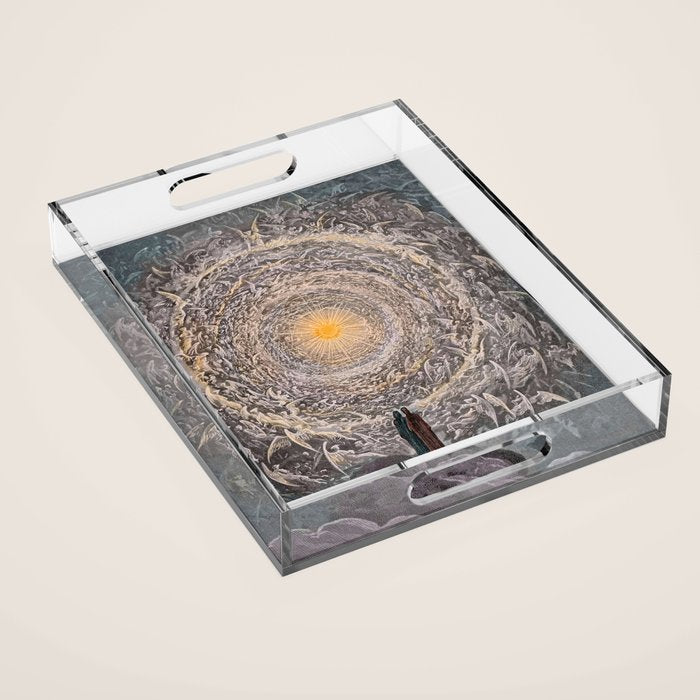 Gustave Dore - The saintly throng form a rose in the empyrean Acrylic Tray Gallery Image 1