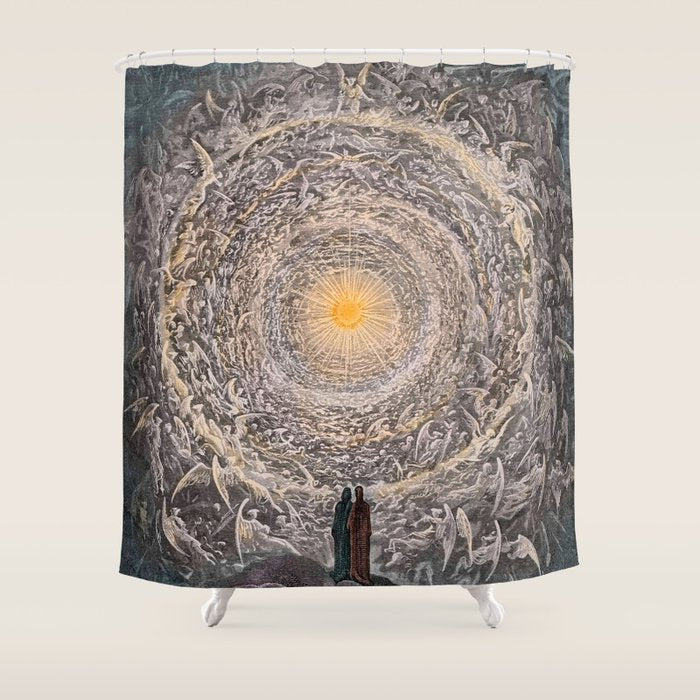 Gustave Dore - The saintly throng form a rose in the empyrean Shower Curtain Gallery Image 1