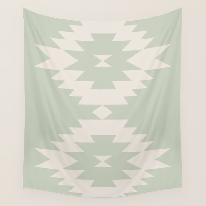 Southwestern Minimalism - Neutral Sage Green Wall Tapestry Gallery Image 1