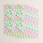 Happy Holidays Retro Ornaments - Pink & Green Wrapping Paper Gallery Image 3
