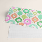 Happy Holidays Retro Ornaments - Pink & Green Wrapping Paper Gallery Image 2