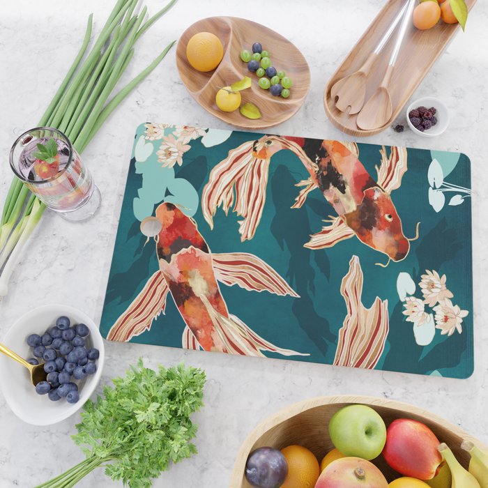 Metallic Koi VII Cutting Board Gallery Image 2