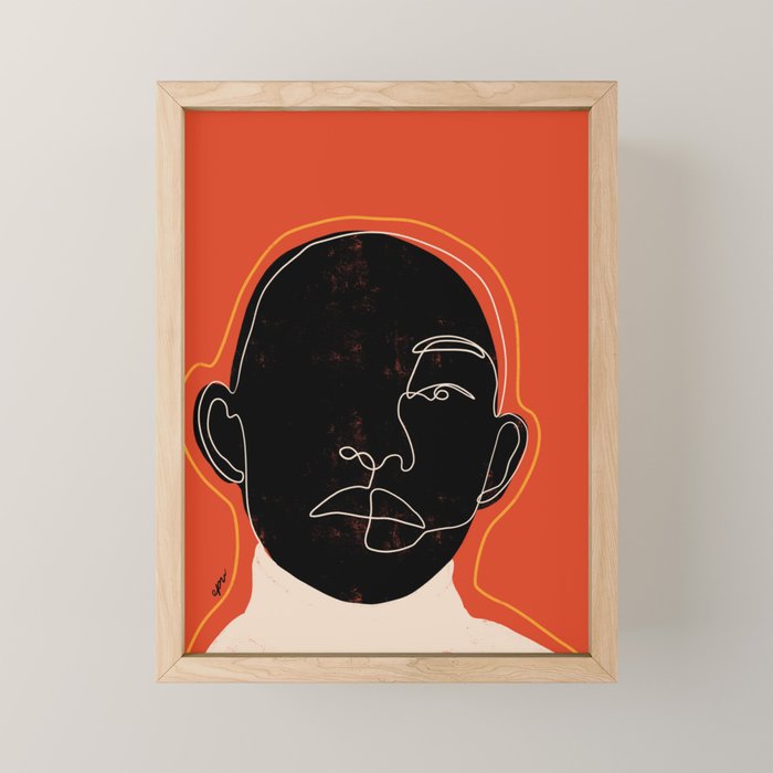 Black man  Mini Art Print Gallery Image 1