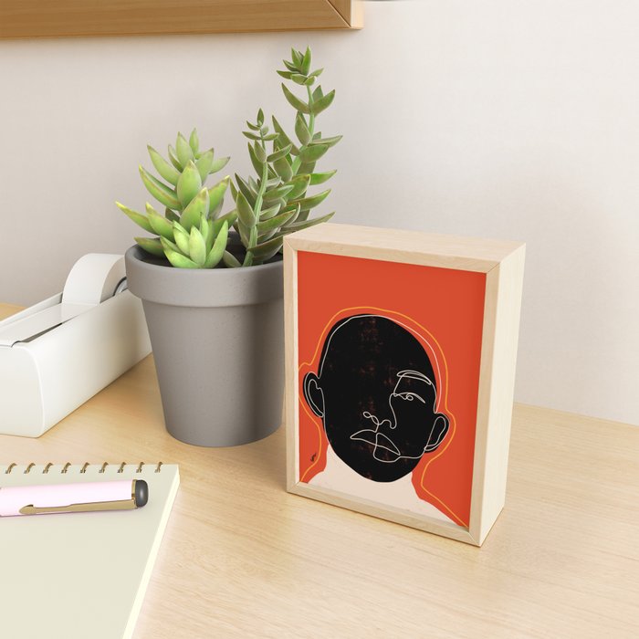 Black man  Mini Art Print Gallery Image 2