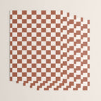 Check Rust Checkered Checkerboard Geometric Earth Tones Terracotta Modern Minimal Chocolate Pattern Wrapping Paper Gallery Image 3