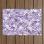 Mermaid Scales, Aesthetic Purple Outdoor Rug Gallery Image 1