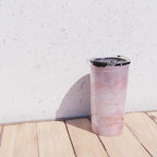 Blush and Purple Sky with Rose gold flashes Travel Mug Gallery Image 4