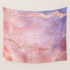 Blush and Purple Sky with Rose gold flashes Wall Tapestry Gallery Image 4