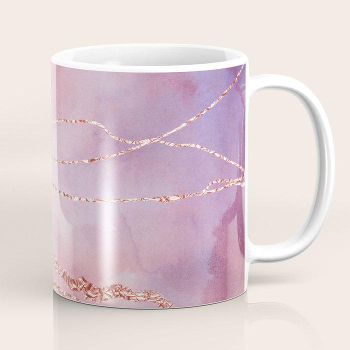 Blush and Purple Sky with Rose gold flashes Coffee Mug Gallery Image 1