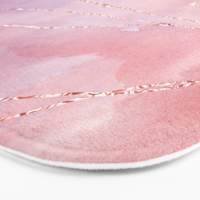 Blush and Purple Sky with Rose gold flashes Bath Mat Gallery Image 3