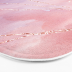 Blush and Purple Sky with Rose gold flashes Bath Mat Gallery Image 3