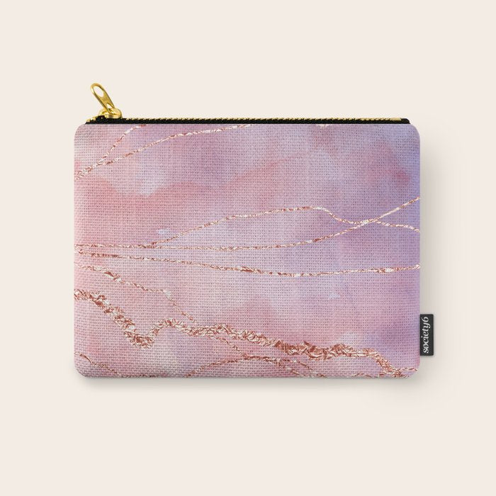 Blush and Purple Sky with Rose gold flashes Carry All Pouch Gallery Image 1