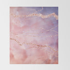 Blush and Purple Sky with Rose gold flashes Throw Blanket Gallery Image 2